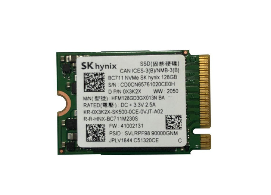 BC711 128GB PCIe NVMe M.2 2230 Gen 3 x 4 SSD, 0X3K2X, HFM128GD3GX013N, OEM Package