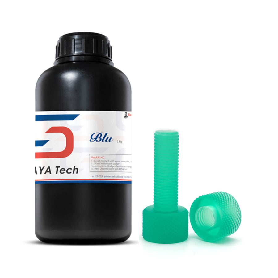 Blu - Tough Resin 3D Printing with High Toughness Resolution Strong and Precise Resin 3D Printer 405nm UV-Curing Rapid Resin for LCD DLP (Emerald Blue, 1kg)