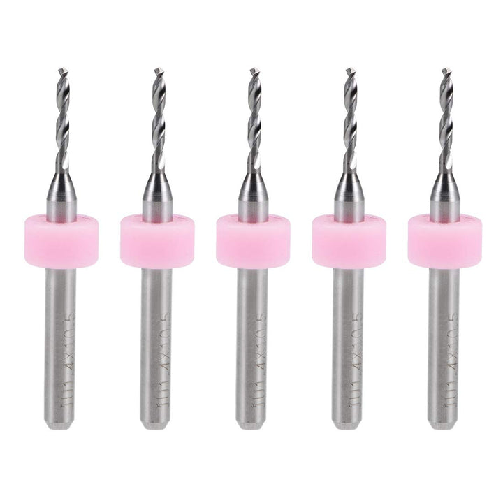 PCB Drill Bits 1.4mm Tungsten Carbide Rotary Tool Jewelry CNC Engraving Print Circuit Board Micro Drill Bits 1/8 Inch Shank 5 Pcs