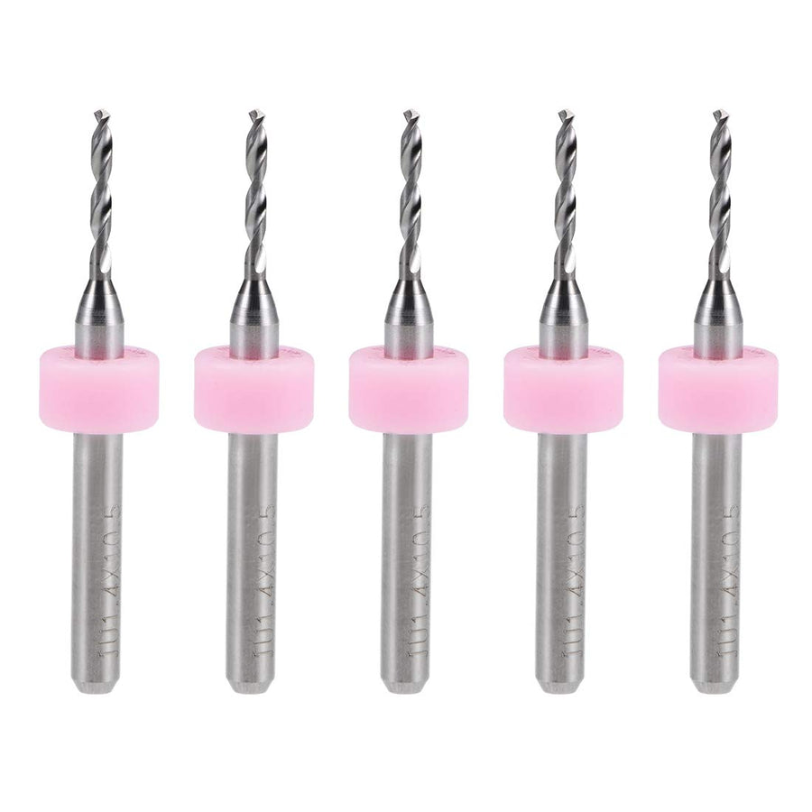 PCB Drill Bits 1.4mm Tungsten Carbide Rotary Tool Jewelry CNC Engraving Print Circuit Board Micro Drill Bits 1/8 Inch Shank 5 Pcs