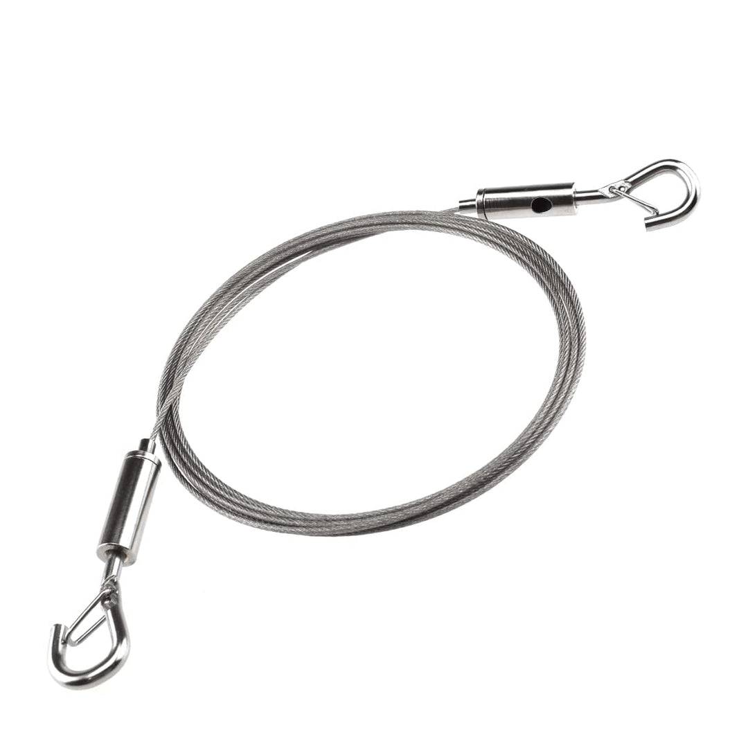4-Pack Stainless Steel Wire Rope with Adjustable Hooks 6.5ft Length Hanging Rope for Picture/Flower Baskets/Sports Equipment/Clothesline/Luggage/Moving, Supports Up to 175lb