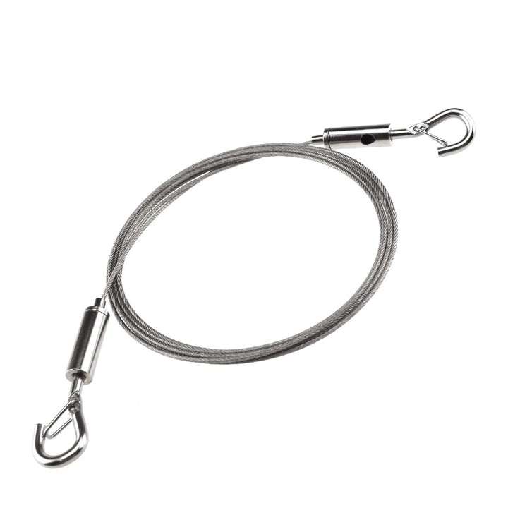 4-Pack Stainless Steel Wire Rope with Adjustable Hooks 6.5ft Length Hanging Rope for Picture/Flower Baskets/Sports Equipment/Clothesline/Luggage/Moving, Supports Up to 175lb