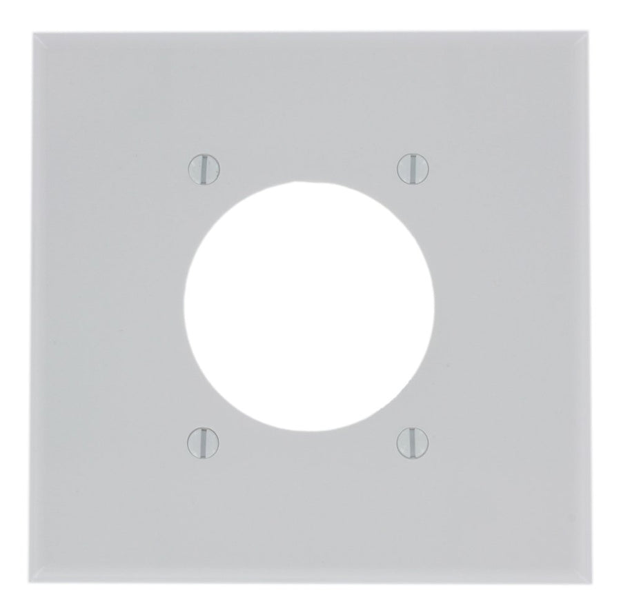80526-W 2-Gang Flush Mount 2.15-Inch Diameter, Device Receptacle Wallplate, Midway Size, White