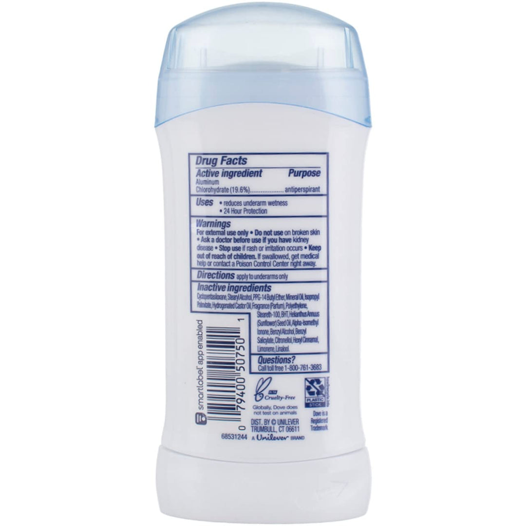 Dove Anti Perspirant Deodorant, Invisible Solid, Fresh For Women, 2.6 Oz