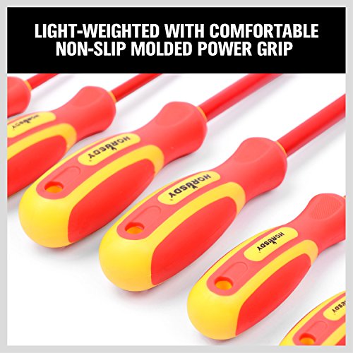 6-Piece 1000v Insulated Screwdriver Set, Magnetic Tip Electrician screwdriver Set (Insulated Screwdriver Set)