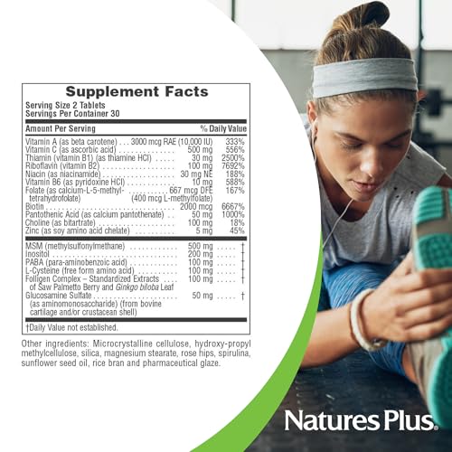 Natures Plus Ultra Hair, Sustained Release - 60 Vegetar