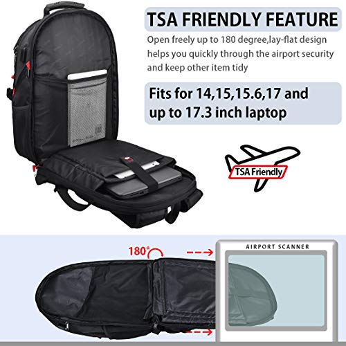 NUBILY Laptop Backpack 17 Inch Waterproof Extra Large T