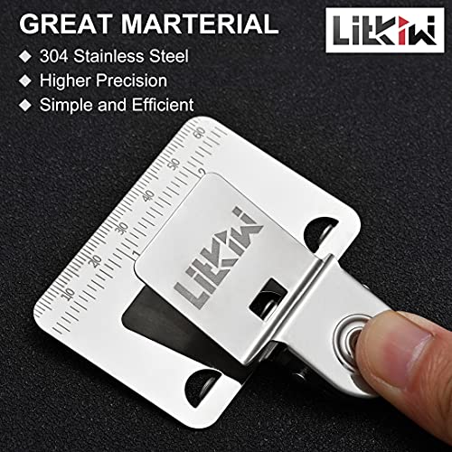 4PCS Double Scale Measuring Tape Clip,304 Stainless Steel Corner Measuring Tool,Tape Accurately Position Measure Tool,Fixed Point Measurement,Corners Clamp Precision Marking Tool
