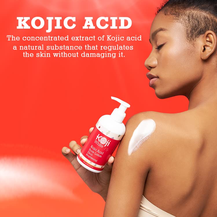 Kojic Acid Skin Brightening Body Lotion - Body Moisturizer, Boost Hydrating, Sun Damage Skin, Uneven Skin Tone, Paraben-Free, Vegan, 8.45 Fl Oz Bottle