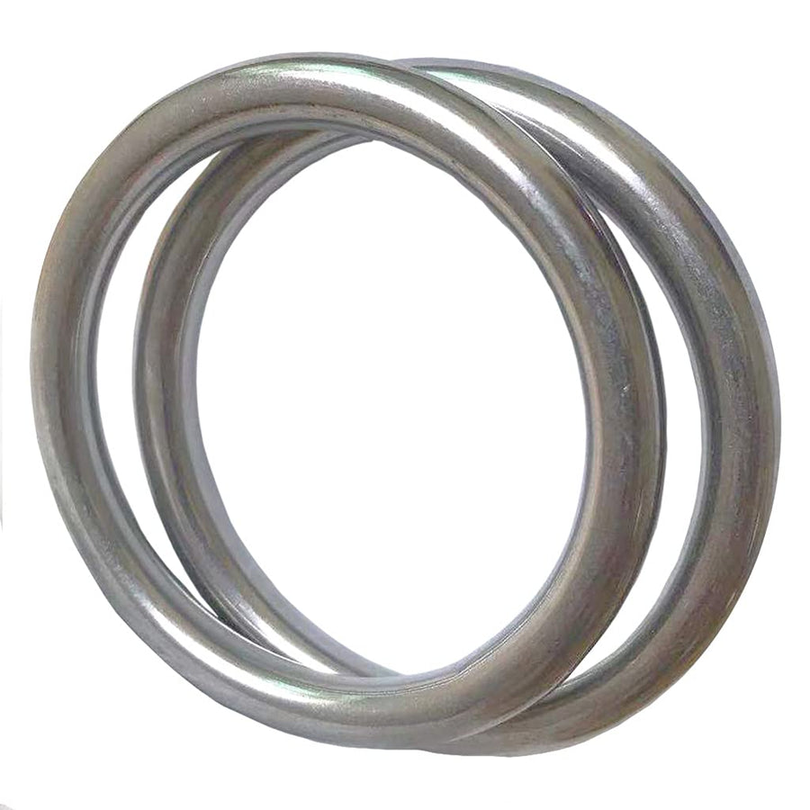 3 Metal O-Ring, 2 Pack 304 Seamless Welding Stainless Steel Rings Heavy Duty Smooth Solid Multi-Purpose Big Ring for for Crafts, 8mm x 60mm