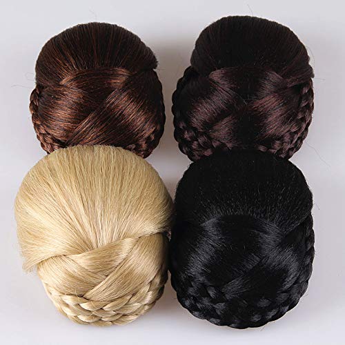Light Borwn: Better-Home Synthetic Hair Braided Clip In Bun Hair Extensions Hair Pieces Women(Light Brown)