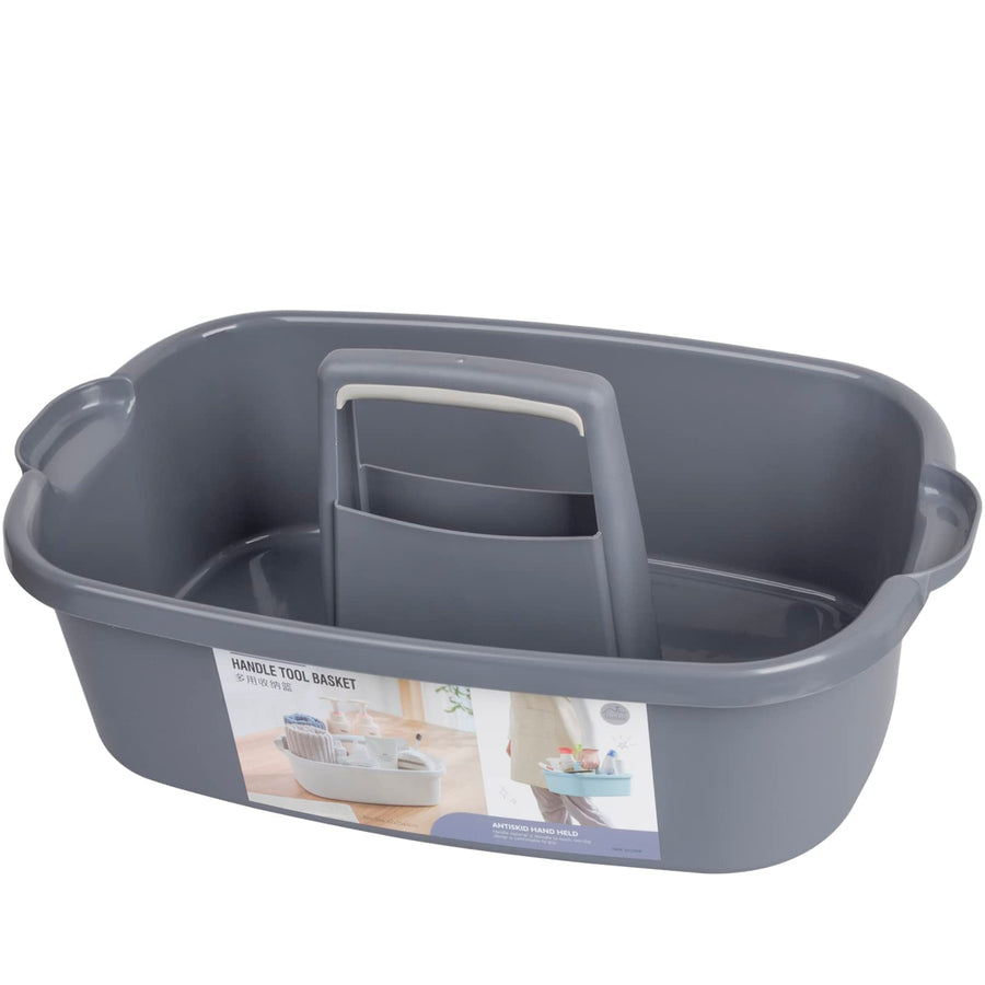 Cleaning Caddy Organizer Portable Shower Caddy Basket with Handle for Bathroom, Garden, kitchen, Cleaning Supplies, Gray