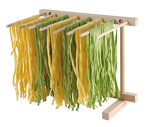 EP 102 Natural Beechwood Collapsable Pasta Drying Rack