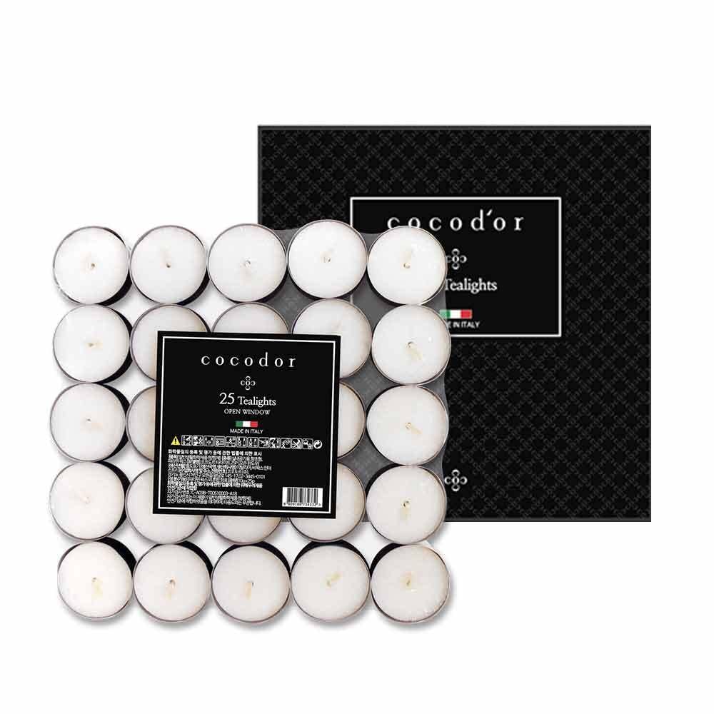 COCODOR Scented Tealight Candles/Open Window / 100 Pack / 4-5 Hour Extended Burn Time/Made in Italy, Cotton Wick, Scented Home Deco, Fragrance, Mother&#39;s day
