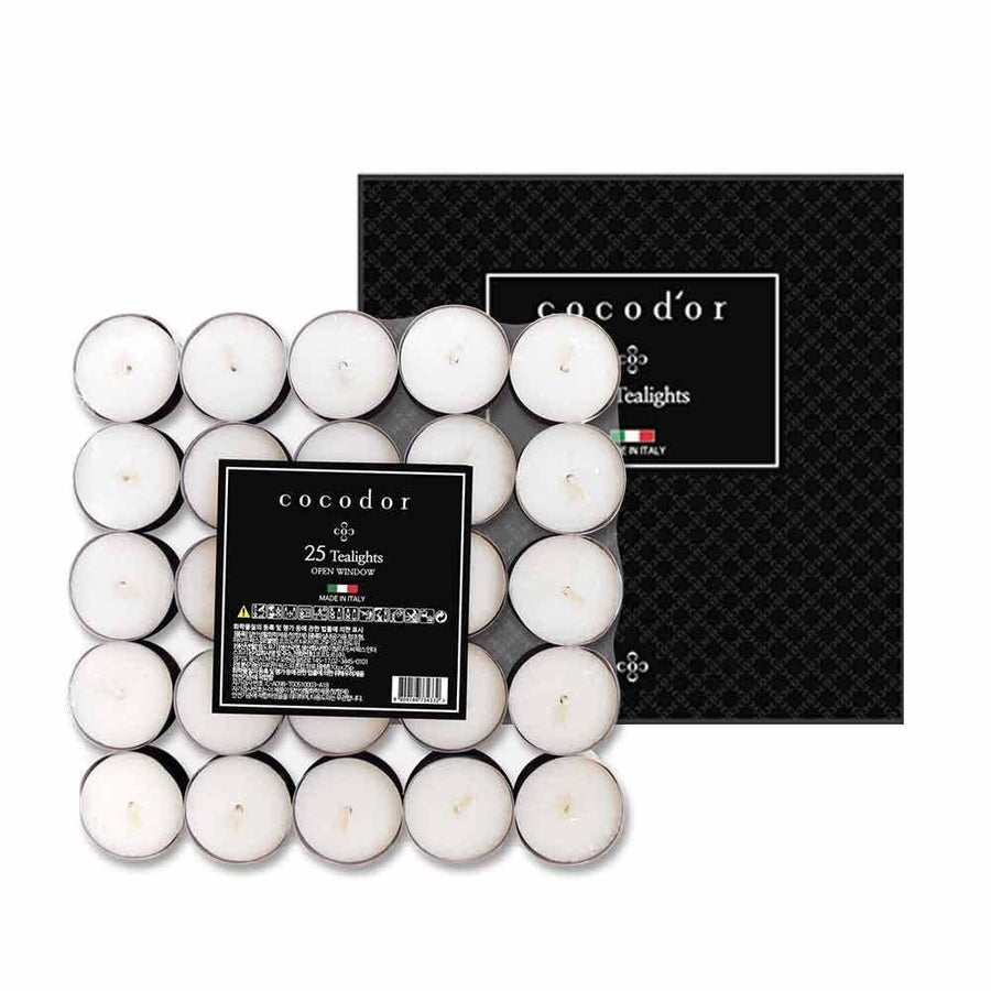 COCODOR Scented Tealight Candles/Open Window / 100 Pack / 4-5 Hour Extended Burn Time/Made in Italy, Cotton Wick, Scented Home Deco, Fragrance, Mother's day