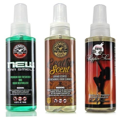 AIR_301_04 New Car/Leather/Signature Scent Sample Kit, Great for Cars, Trucks, SUVs, RVs, Home, Office &amp; More (4 fl oz - 3 Items)