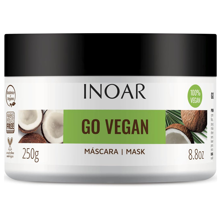 – Go Vegan Hydration and Nutrition Hair Mask, Damaged Hair, Curly Hair Care, Vegan Hair Product, Silicone and Paraben Free, Cruelty Free Haircare for Men and Women (8.8 oz.)