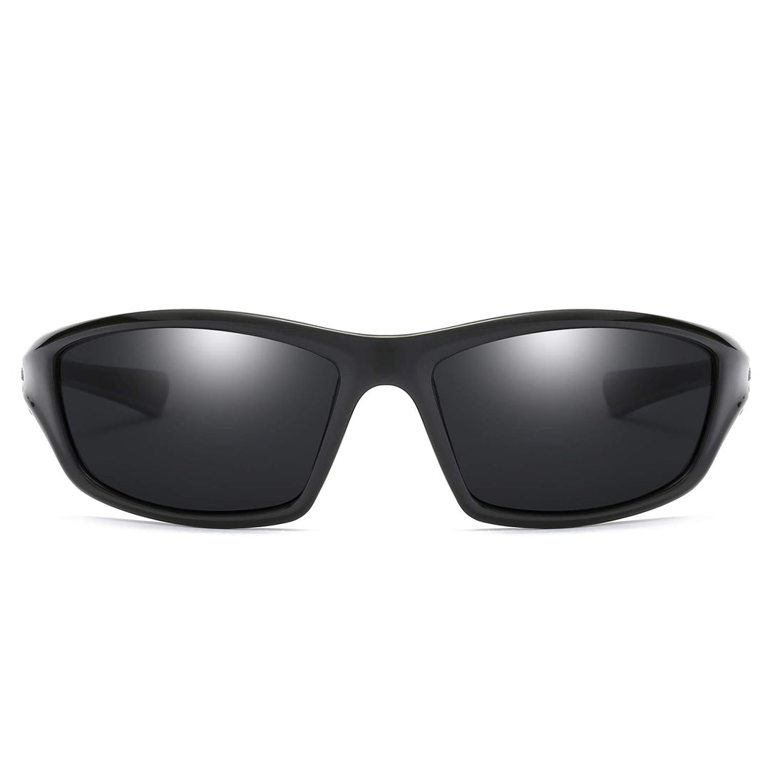 Mens Sports Polarized Sunglasses 100% UV Protection Driving Cycling Fishing Shades D120, Black/Yellow