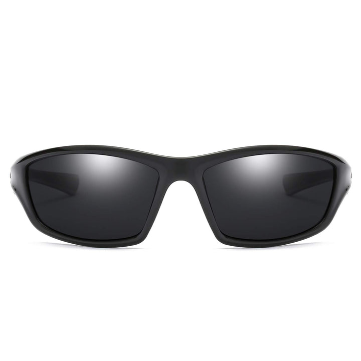 Mens Sports Polarized Sunglasses 100% UV Protection Driving Cycling Fishing Shades D120, Black/Yellow