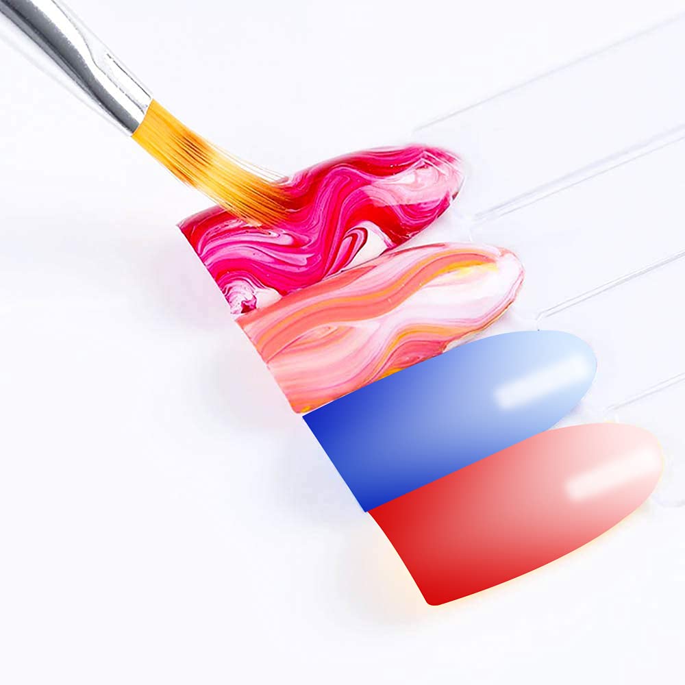 1Pc UV Gel Nail Brush With Rhinestone Handle Nylon Hair Ombre Brush Pro Nail Art Tools