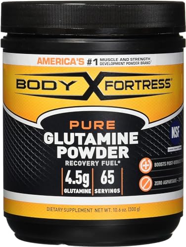 Body Fortress 100% Pure Glutamine Powder, 300g Jar (1ct