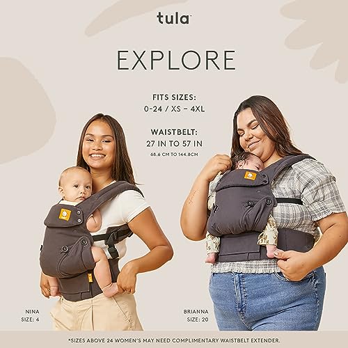 Baby Tula Coast Explore Mesh Baby Carrier 7 – 45 lb, Adjustable Newborn to Toddler Carrier, Multiple Ergonomic Positions Front and Back, Breathable – Coast Beyond, Light Blue with Light Gray Mesh