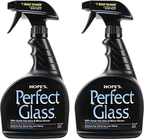 HOPE'S Perfect Glass Cleaner Spray, Streak-Free, Am