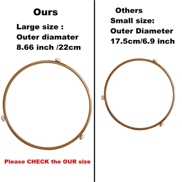 2 Pieces Large Microwave Oven Inner Dia 8.2 Inch Turntable Rotating Turntable Support Roller Ring