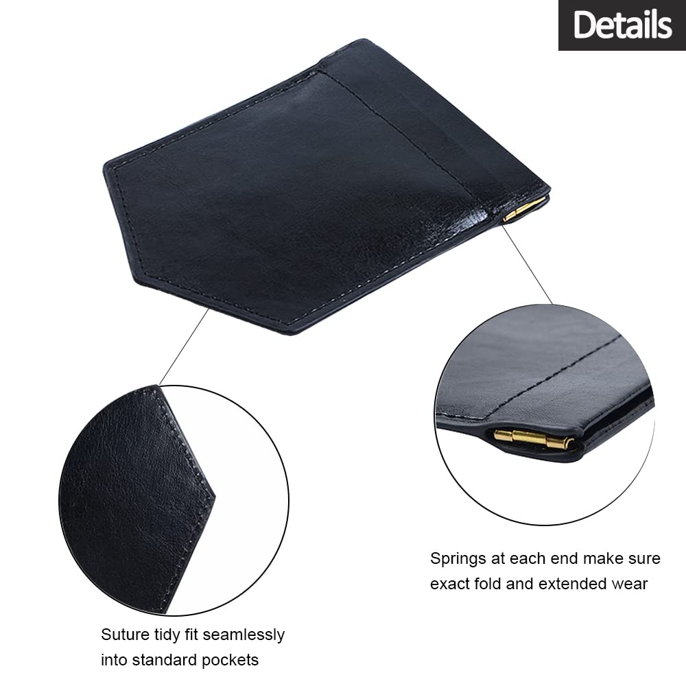 ONLVAN Pocket Square Holder Leather Slim Pocket Square 