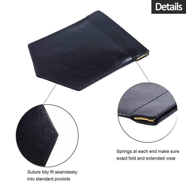 ONLVAN Pocket Square Holder Leather Slim Pocket Square 