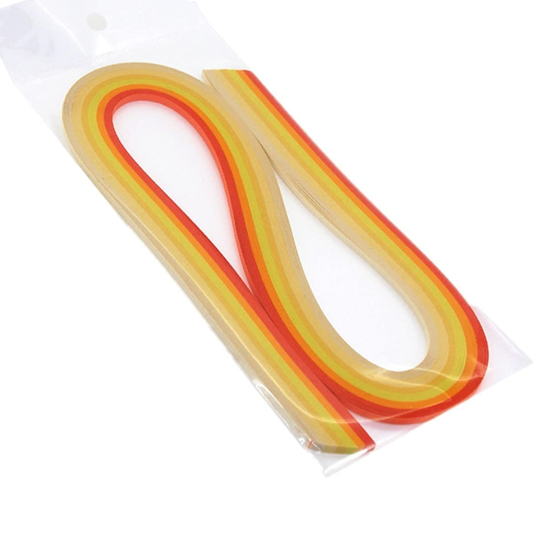 Yellow Quilling Paper Gradient Quilling Strips 5MM Crafts Paper Filigrana Color Ramps Chromatic Crescendo 120pcs Length 21inch