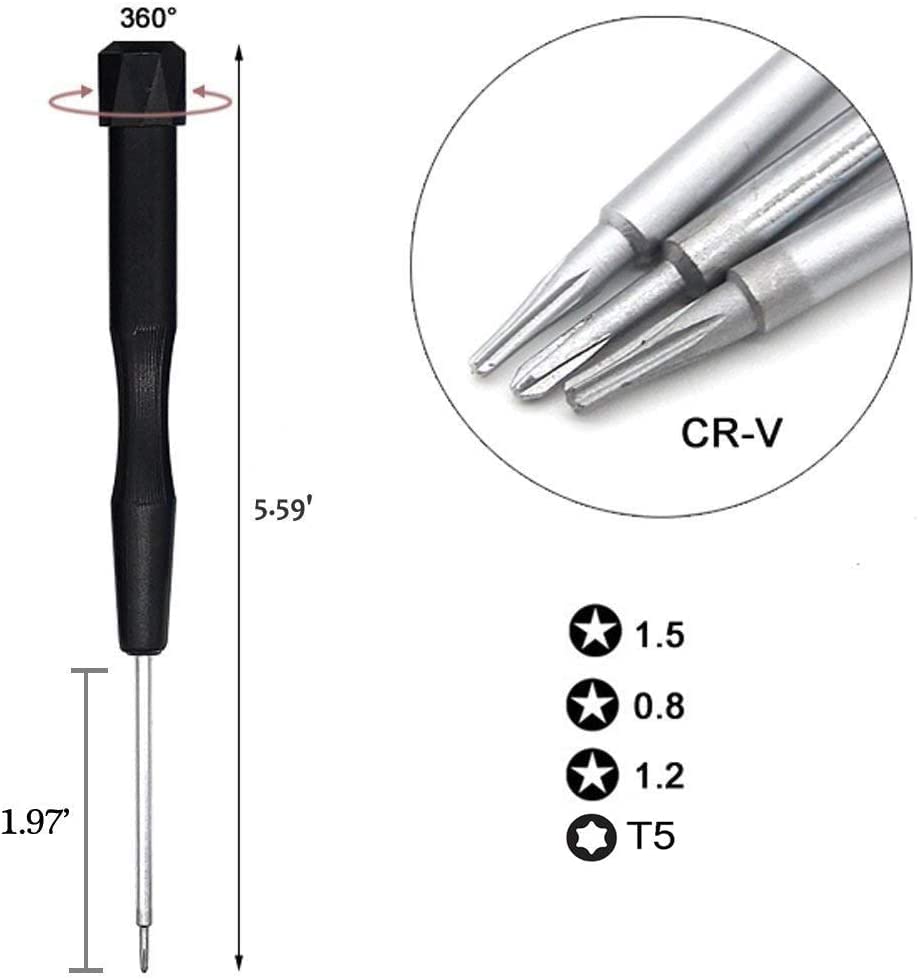 oGoDeal P2 P5 P6 Pentalobe Screwdriver, 5 Pointed Star,