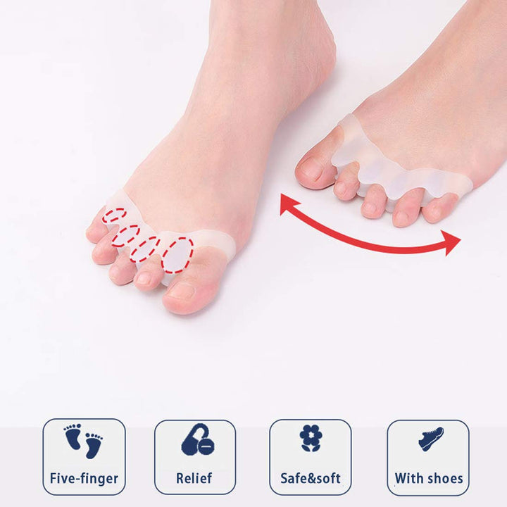 Gel Toe Separators, Silicone Toe Spacers for Foot Pain 