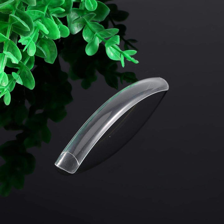 10Pcs Extra Long Half Cover False Nail Art Design Salon Tips Manicure Decoration Tool(Transparent)