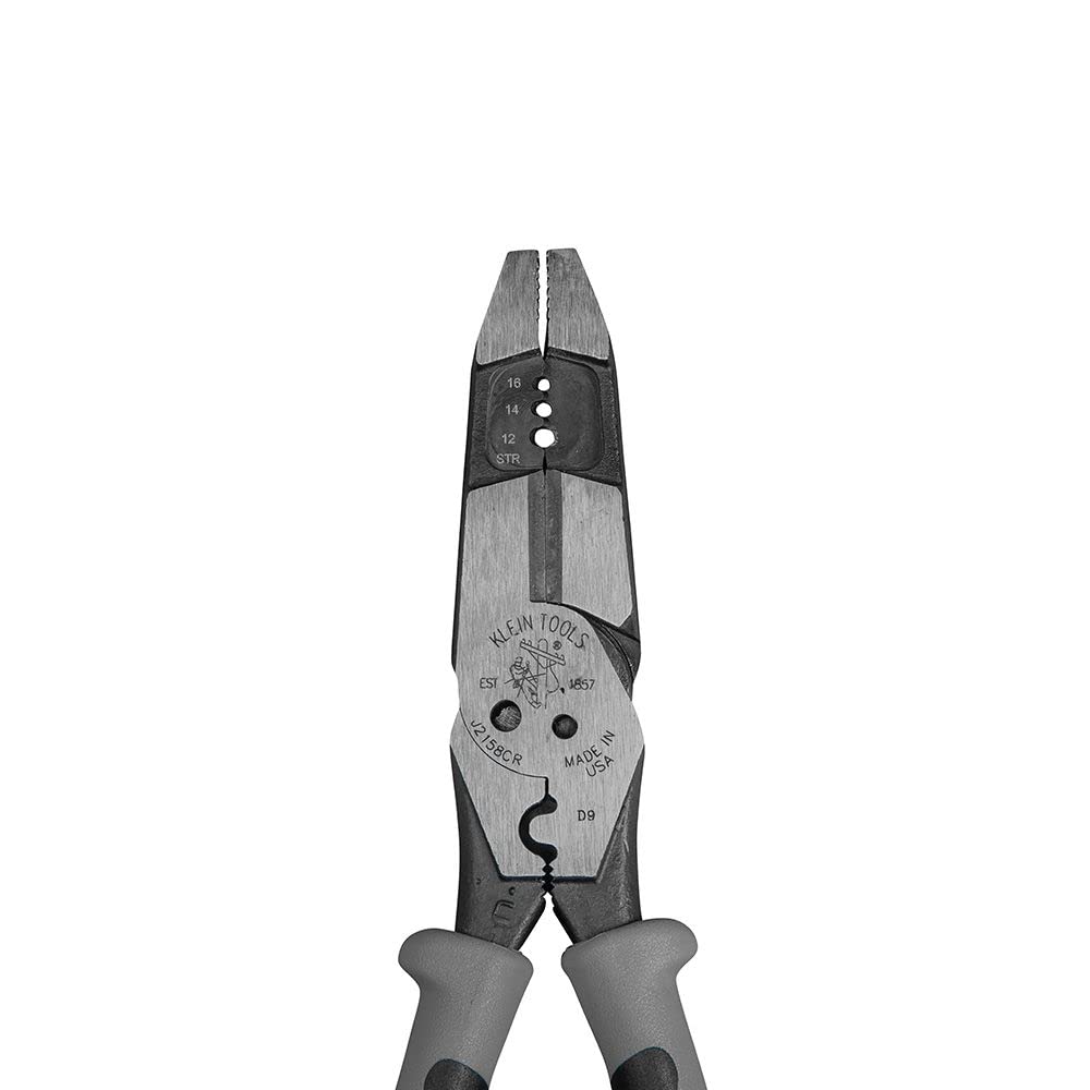 J215-8CR Multitool Pliers, Hybrid Multi Purpose Tool / Crimper, Wire Stripper, Bolt Shearing, Wire Grabbing, Twisting, Looping