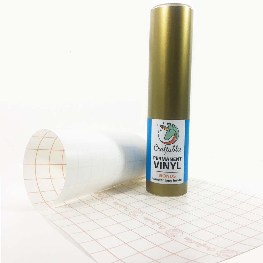 Black Vinyl Roll - Permanent, Adhesive, Glossy &amp; Waterproof | 12 x 10&#39; | for Crafts, Cricut, Silhouette, Expressions, Cameo, Decal, Signs, Stickers