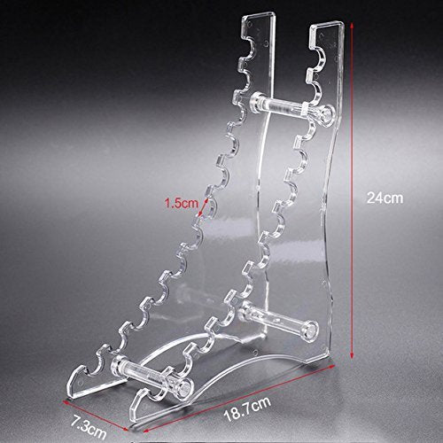 12 Layers Clear Acrylic Display Stand for Pen/Eyebrow Pencil/Makeup Brush/Nail Brush/E-Cigarette