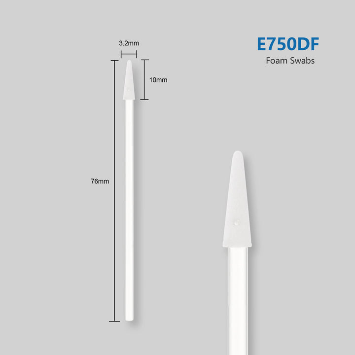 ESD Swabs Foam Tip Swabs (100pcs, Transparent) Cleaning Swabs for Electronics, Static Safe Mini Tipped Sponge Sticks for Sensitive Electronics, e.g, PCB, CPU, Semiconductor (E750DF)