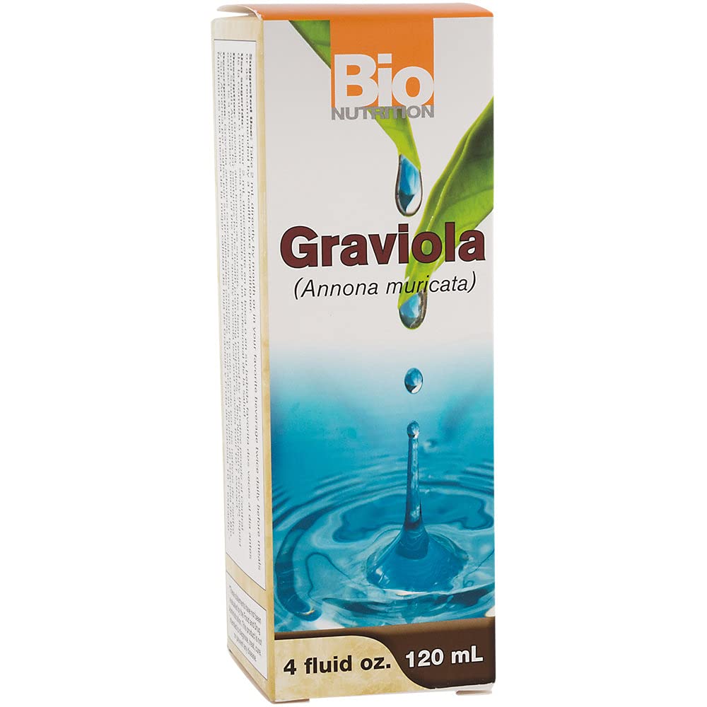 Bio Nutrition Graviola (Annona Muricata) Liquid 4 Fluid Ounces | 750 mg Soursop