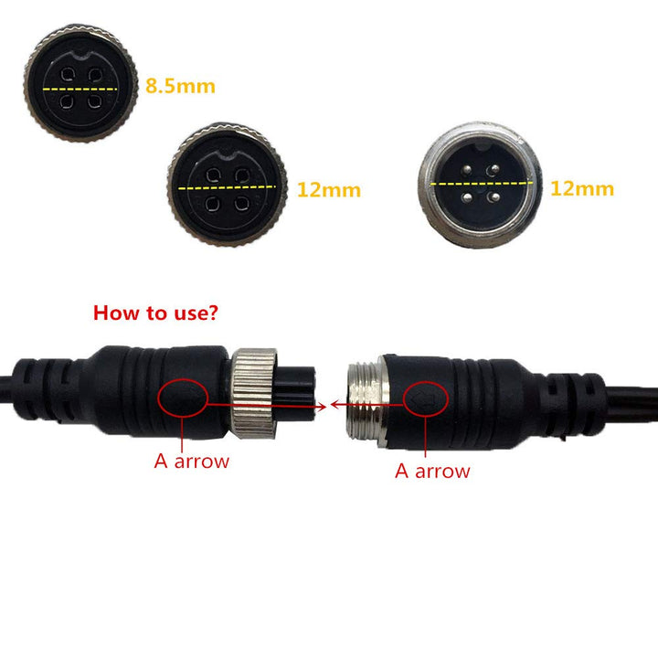 WANYING (2 pcs Pack) M12 Extension Cable - 4 Pin Connec