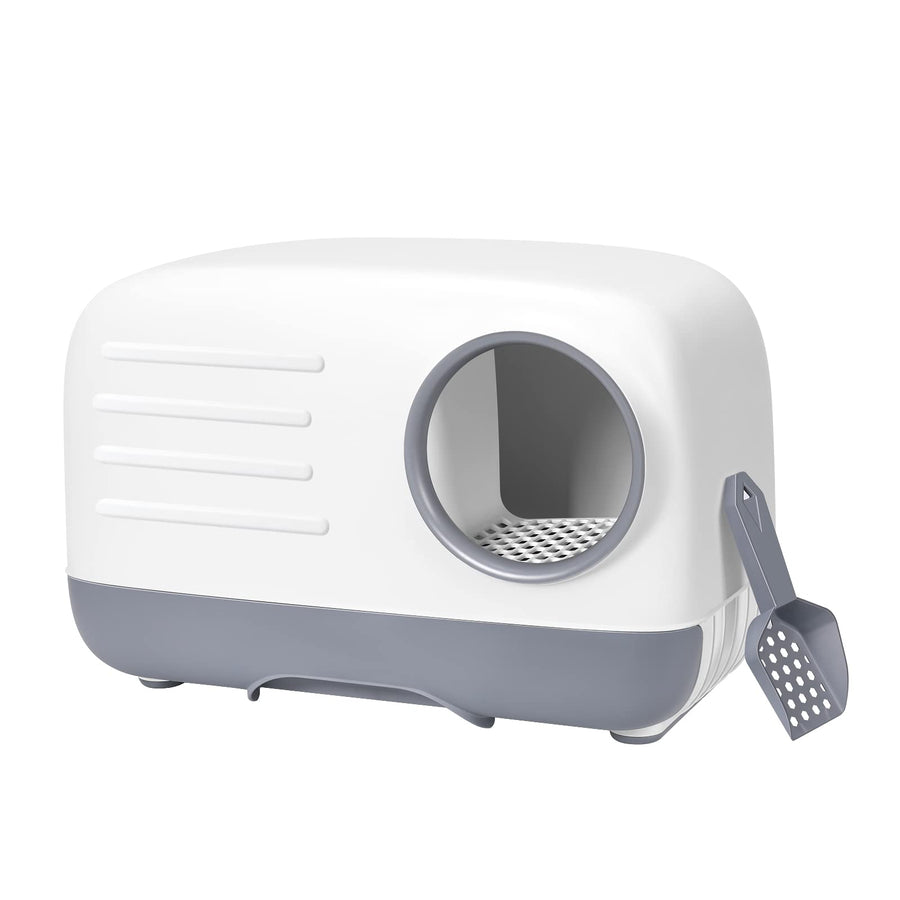 Cat Litter Box,Fully Enclosed Litter Box Holds Odors,Prevents Urine and Litter Leakage,Easy to Clean Stylish Litter Box Furniture with Pull-Out Litter Tray and Litter Scoop