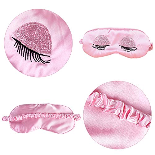 Ayygift Sweet Girl's Satin Eye Mask Long Eyelash Em