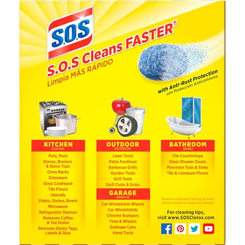 S.O.S Steel Wool Soap Pads, 10 Count