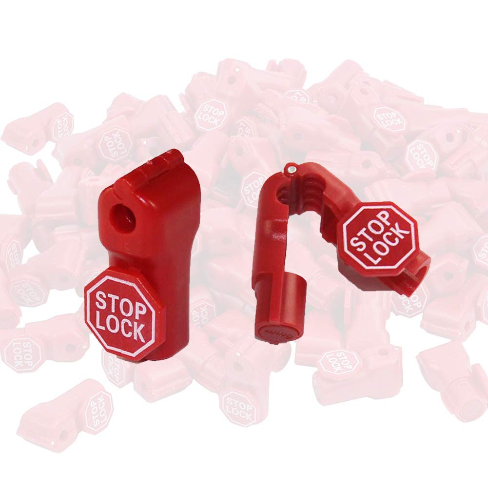 100 Packs of Peg Hook Locks Retail Shop Security Stop Lock, Anti Theft peg Locks for Display Slat Wall.