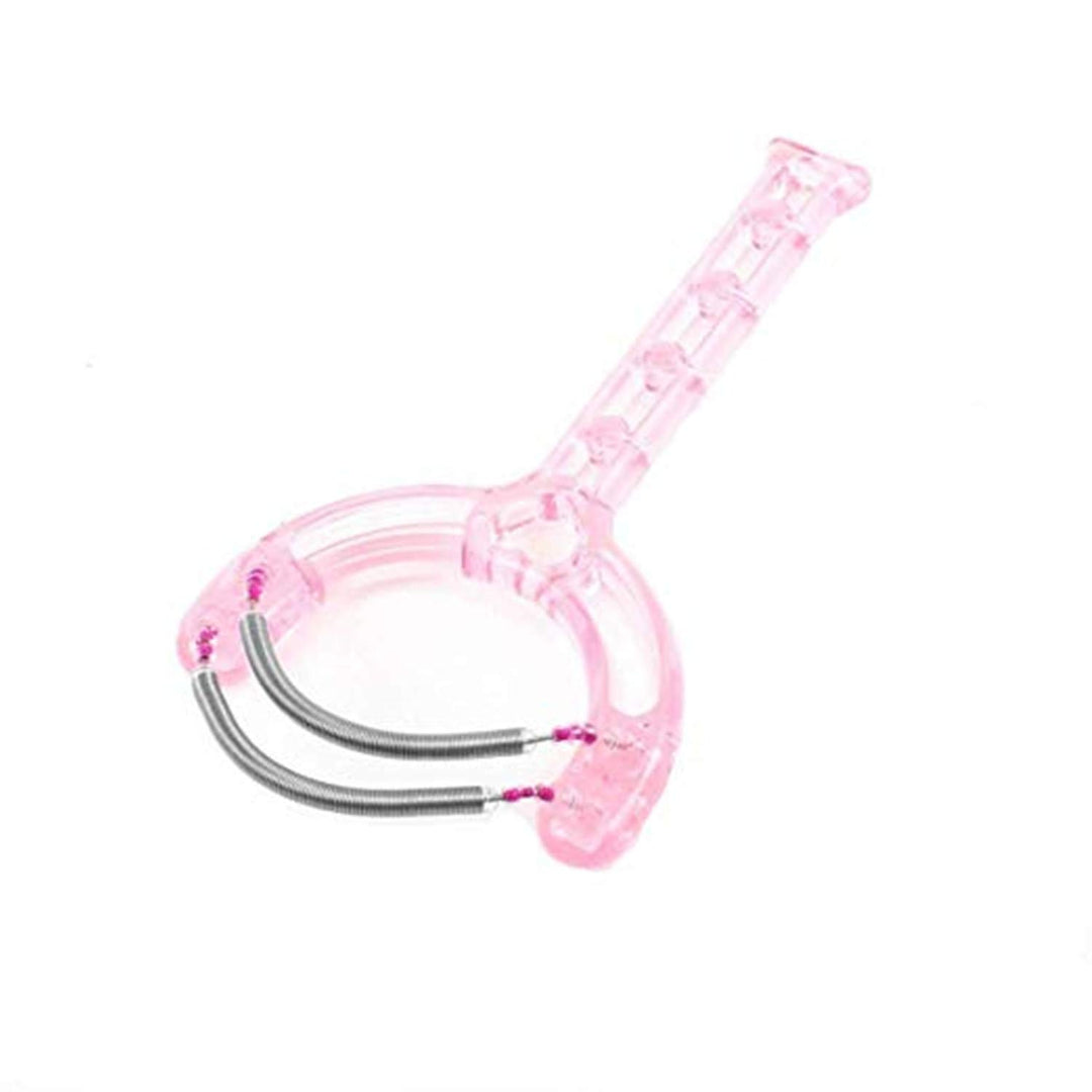 Xmhf 2Pcs Pink Handle Dual Spring Facial Fine Hair Remo
