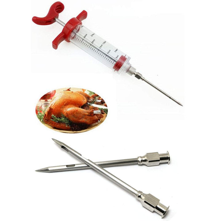 PZRT 4pcs Injector Needle for Barbecue, Stainless Steel