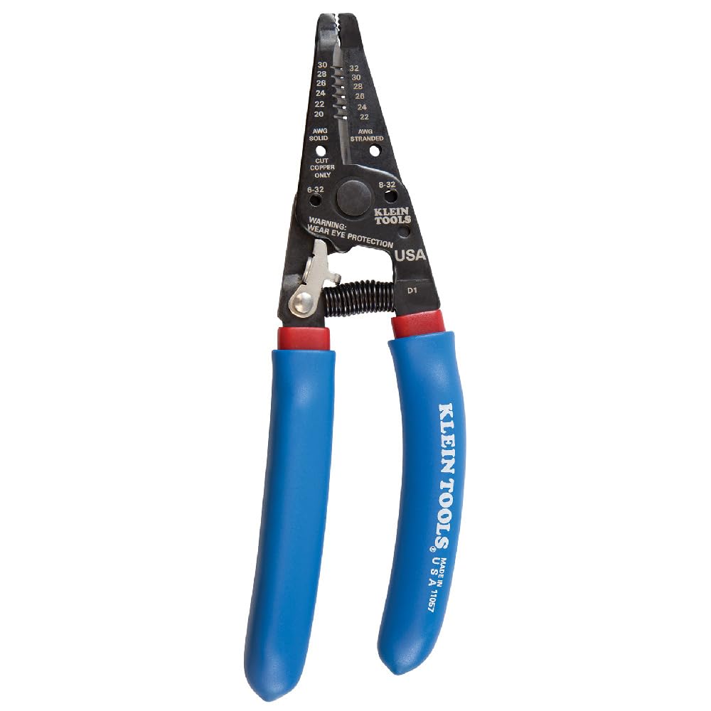 11057 Wire Cutter / Wire Stripper, Made in USA, Heavy Duty Wire Cutter Stripper for 20-30 AWG Solid Wire and 22-32 AWG Stranded Wire