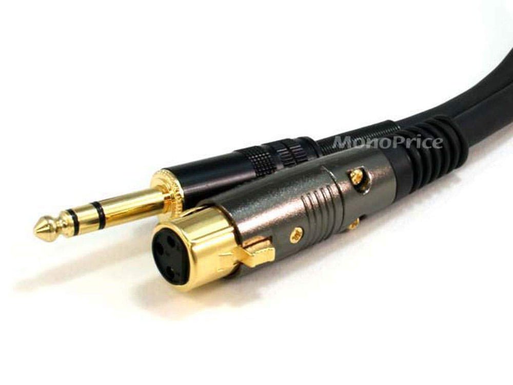 104769 6-Feet Premier Series XLR Female to 1/4-Inch TRS Male 16AWG Cable gold