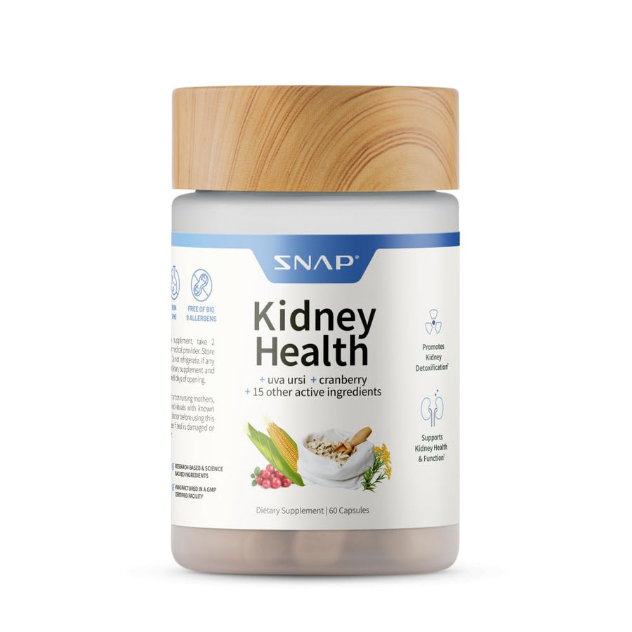 Kidney Health Support Supplement with Vitamins, Uva Ursi, Cranberry Extract and Stinging Nettle Leaf Powder, Supports Kidney and Urinary Tract Health for Women and Men, 60 Capsules
