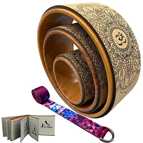 Aozora Yoga Wheel 13 with Most Detailed Book Step by Step Guide on How to Do 30+ Poses,! Perfect for Stretching and Improving Backbends (Mandala)